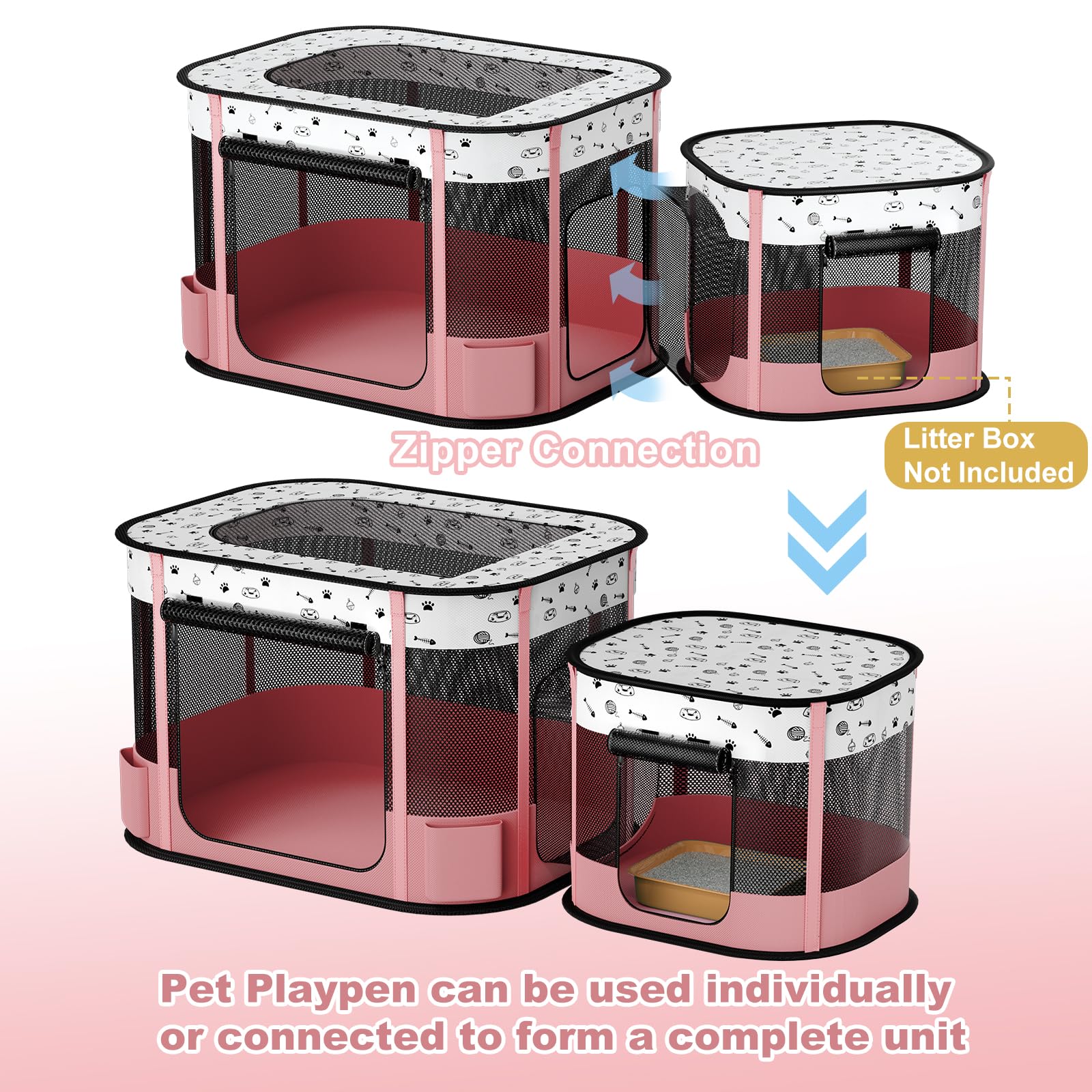 DESSELL detachable litter-area cage reduces odor during use