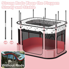 DESSELL foldable playpen with carry bag for easy outdoor travel