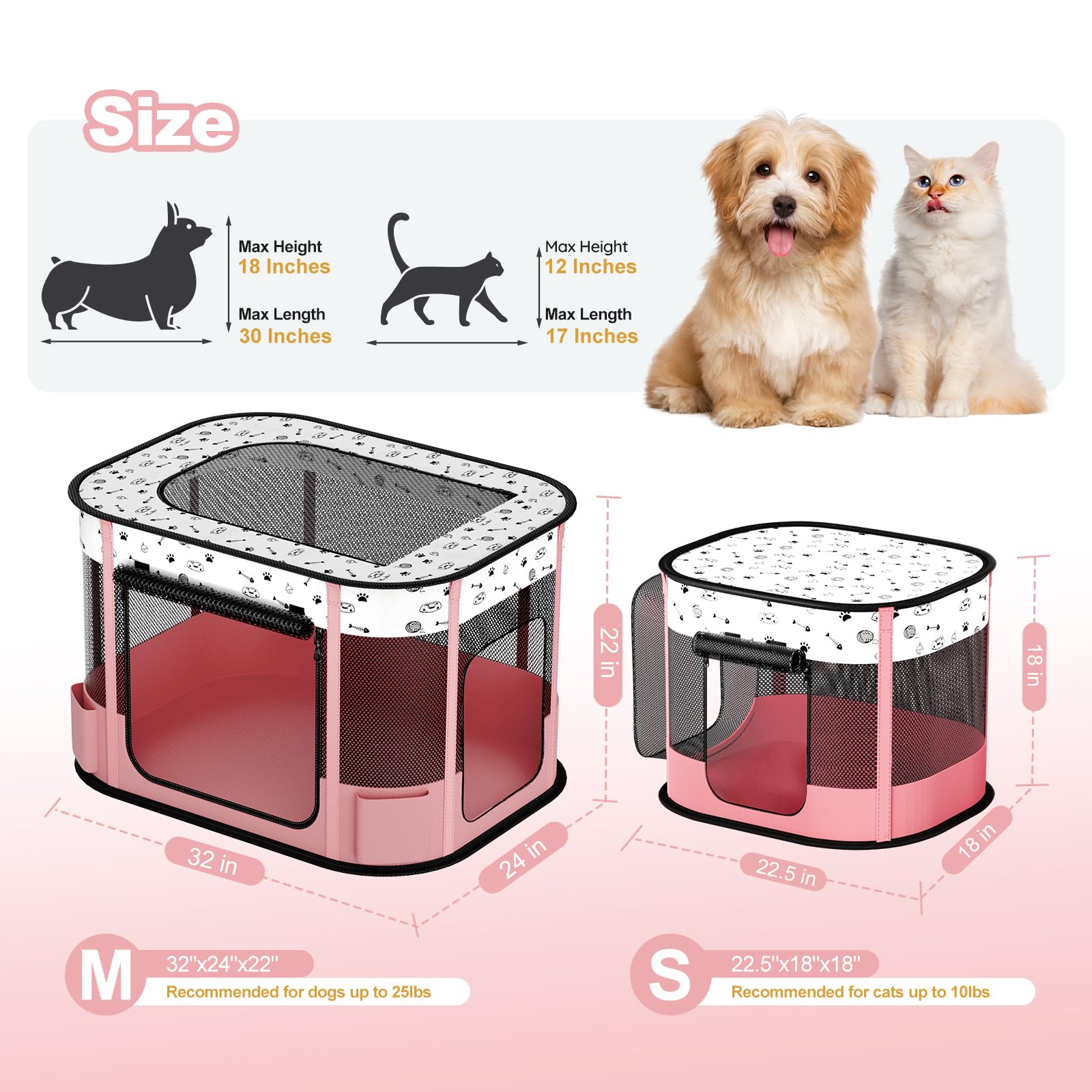 DESSELL pink playpen provides stylish pet setup