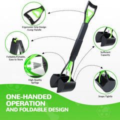 DESHIMAO Pooper Scooper 28-inch handle keeps hands away from mess