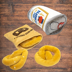 design LAB Nesting pretzel inside snack bag offers puzzle-style play.