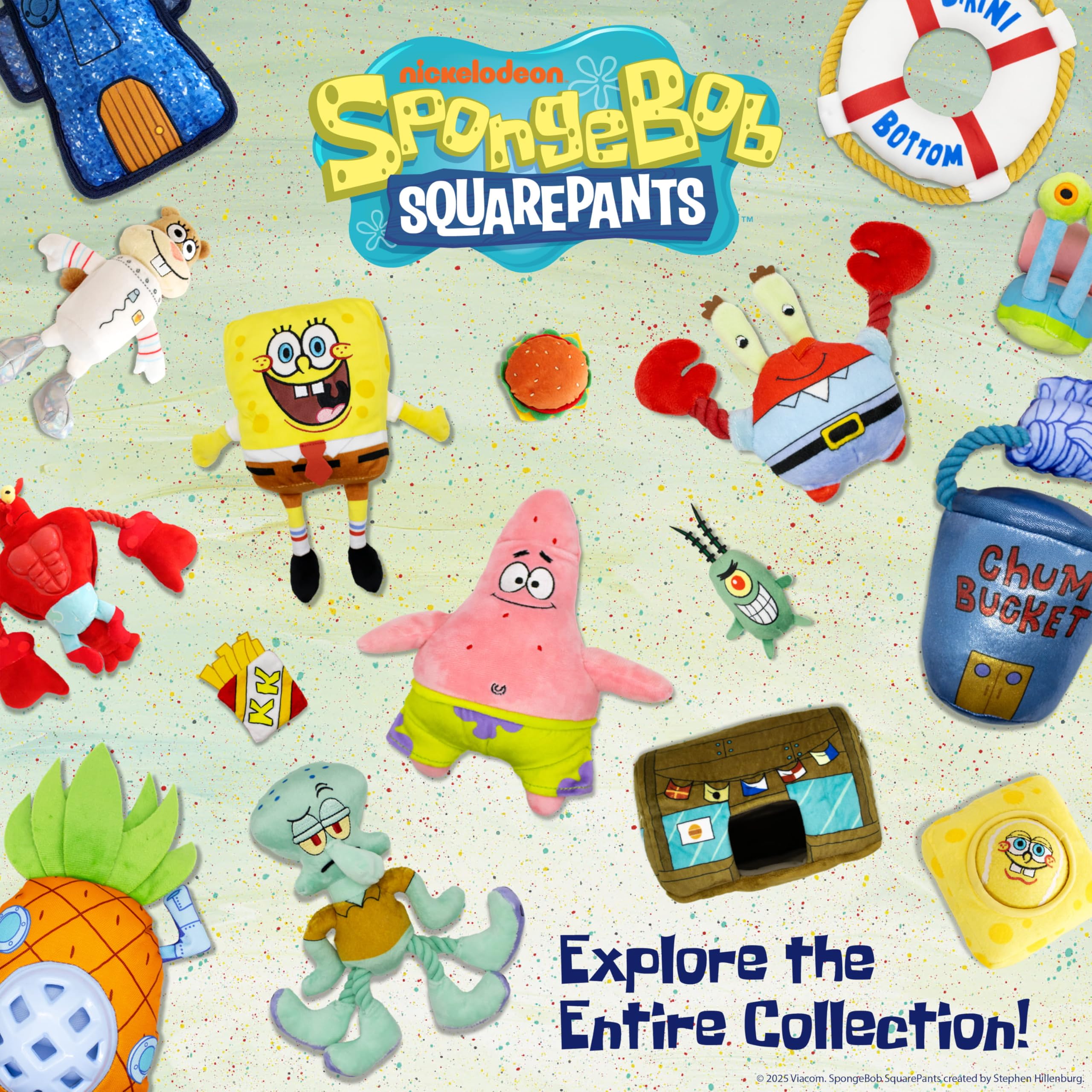 design LAB Spongebob Patrick starfish plush safe soft toy for cuddles.