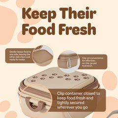Desired Tools BPA-free dog bowl provides safe feeding on the go.