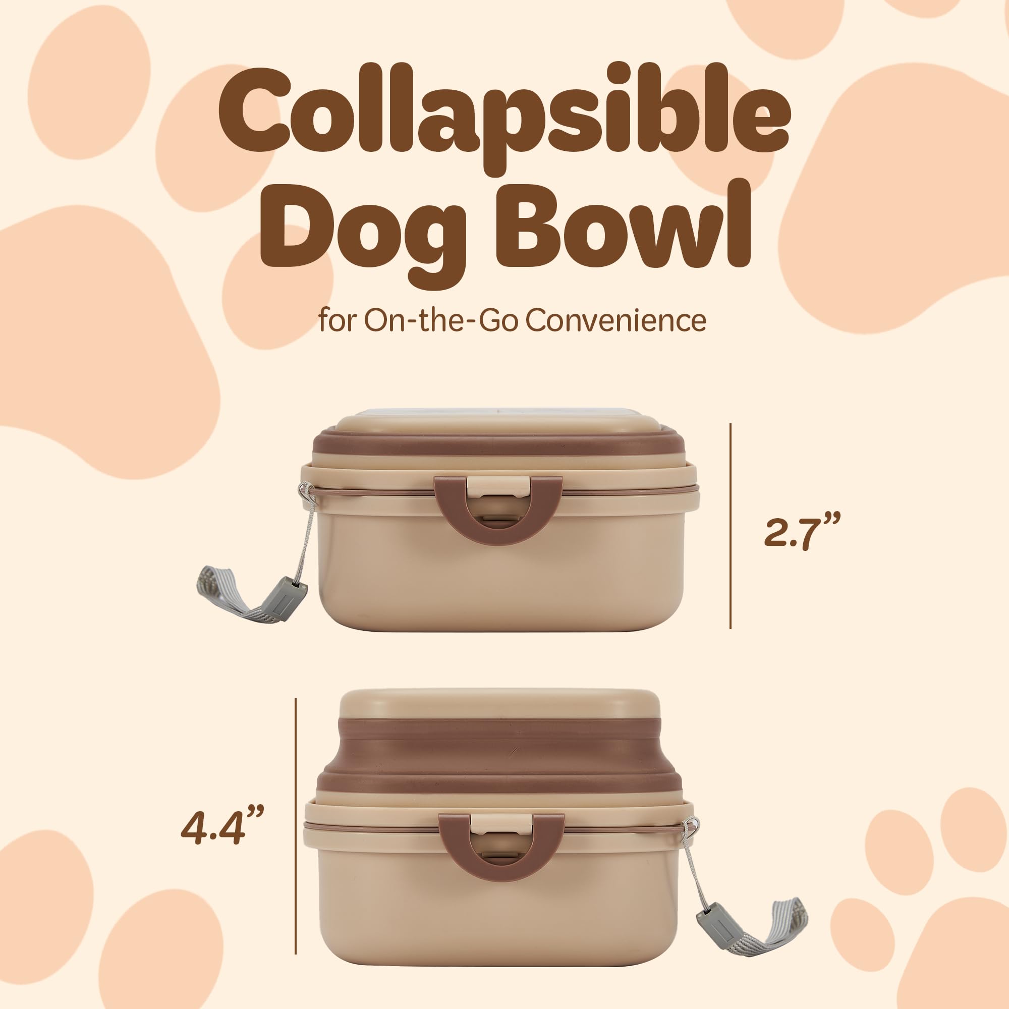 Desired Tools foldable dog bowl with divider eases cleaning during hikes.