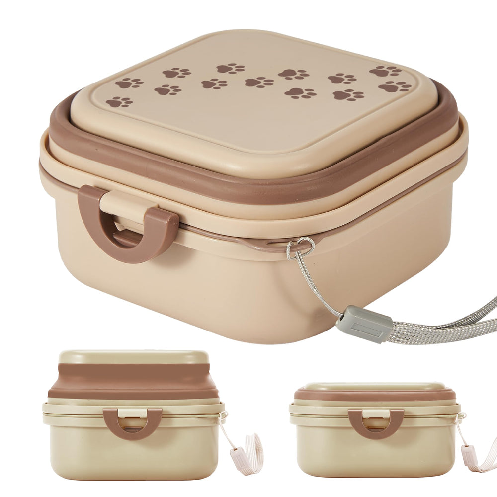 Desired Tools travel dog food bowl with lid keeps meals secure during outdoor adventures.