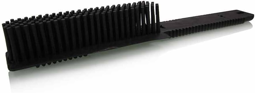 Detailer's Garage pet hair removal brush on seat demonstrates effective hair pickup for cars