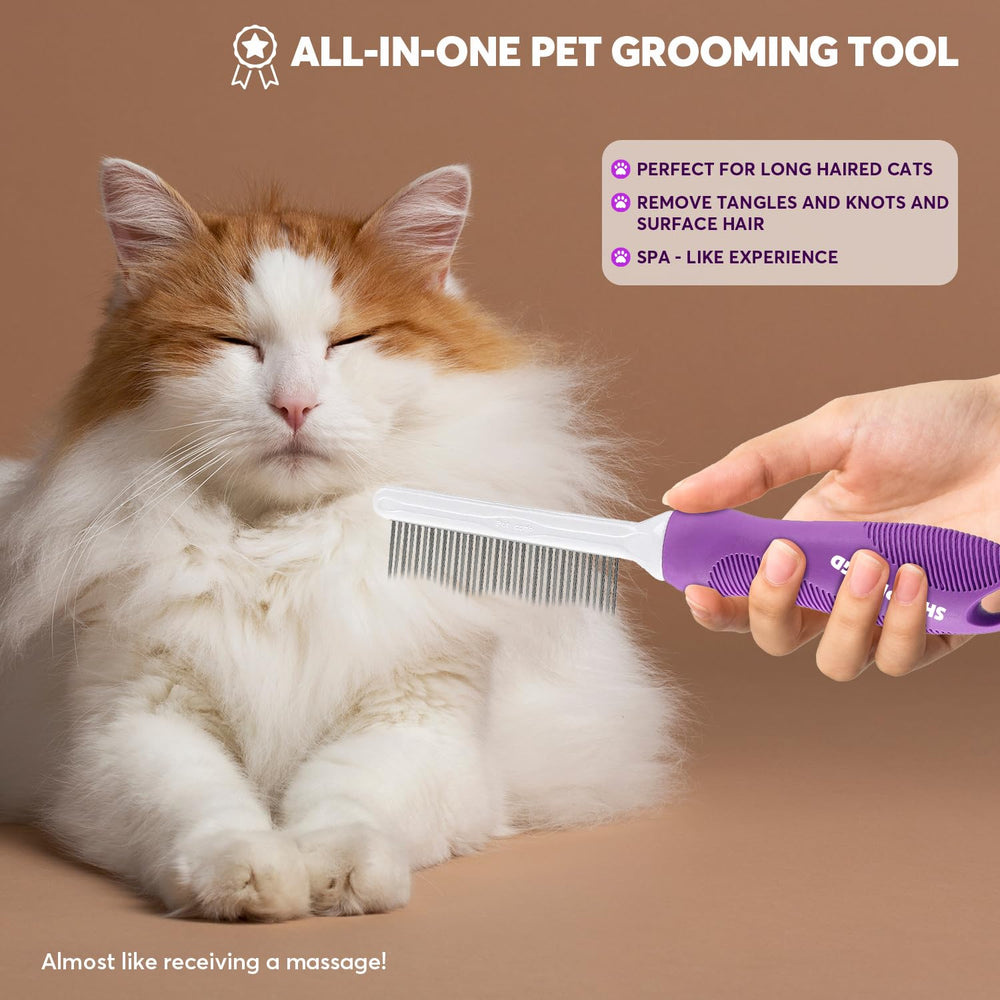 Detangling Pet Comb being used on dogs and cats for everyday grooming.