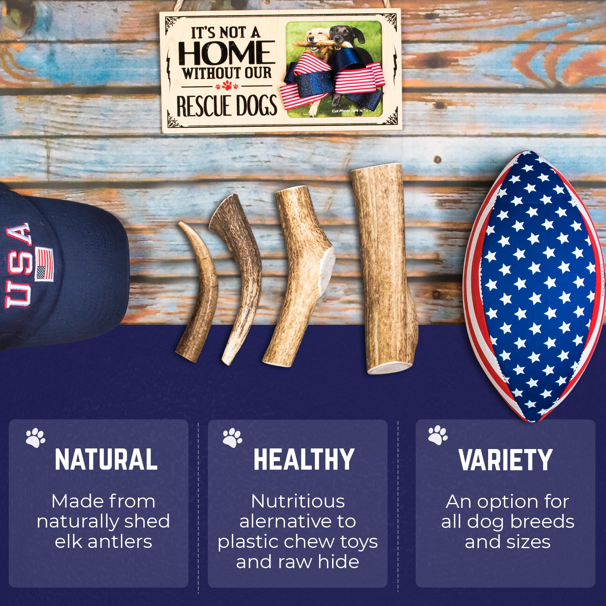 Devil Dog Elk Antler Durable Chew demonstrates extended play and satisfaction.