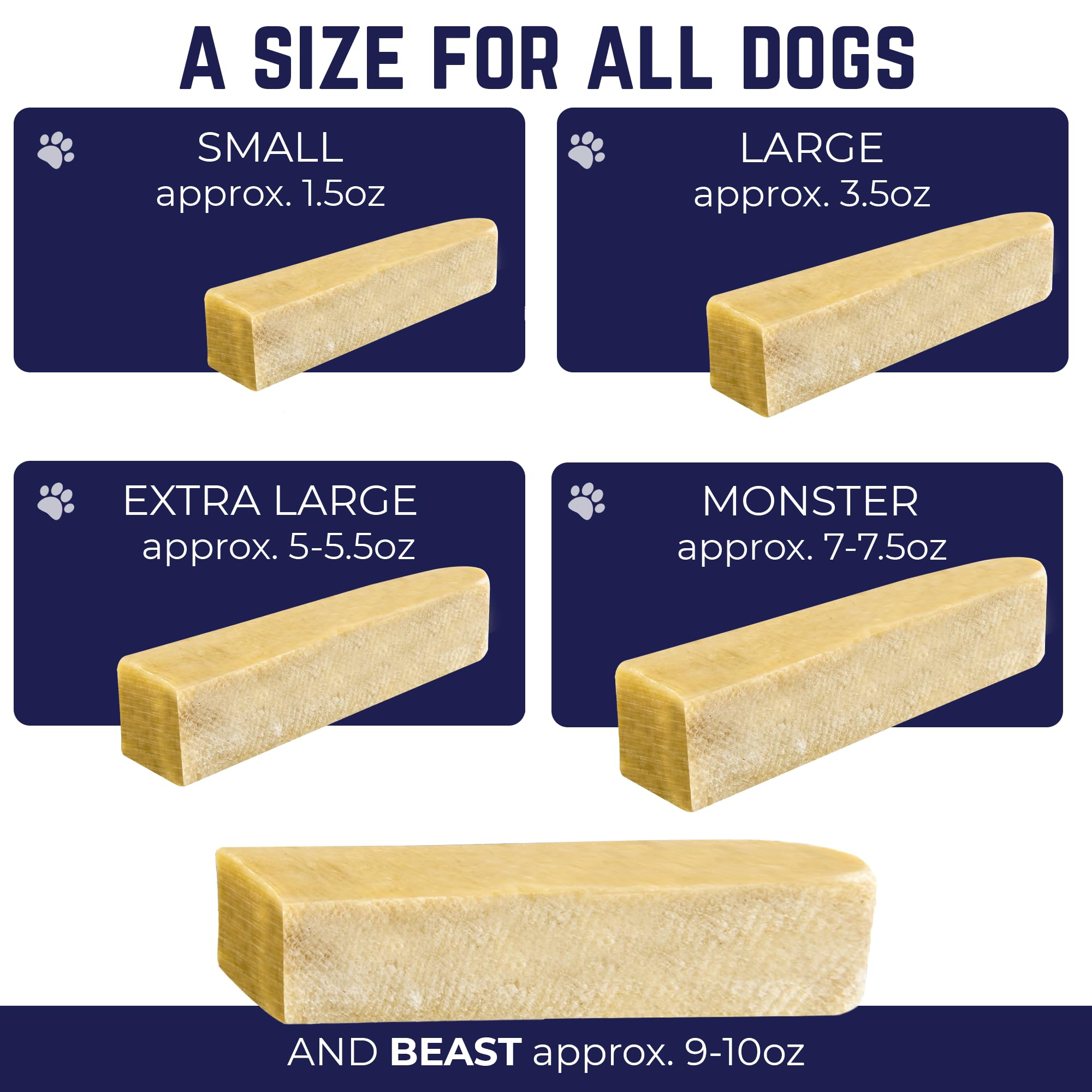 Devil Dog Pet Co lactose-free symbol on yak chews packaging