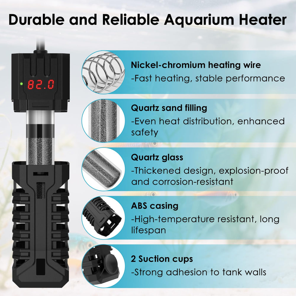 Devopet 25W heater fast heating and precise temperature control for stable warmth.