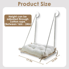 Devopet cat window perch cozy bed area for lounging and view.