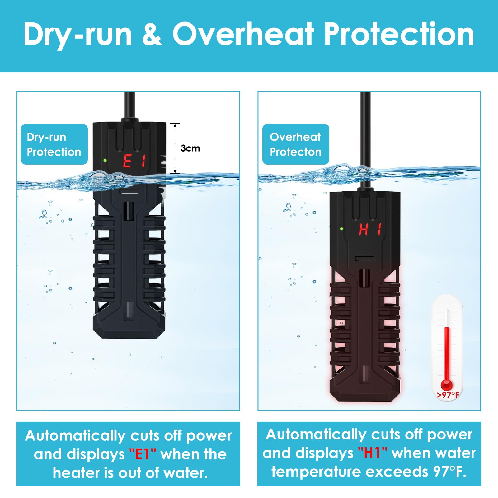 Devopet compact 5.3-inch heater fits tight spaces without drawing attention.