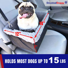 Devoted Doggy Deluxe with metal frame highlights sturdy support during rides.