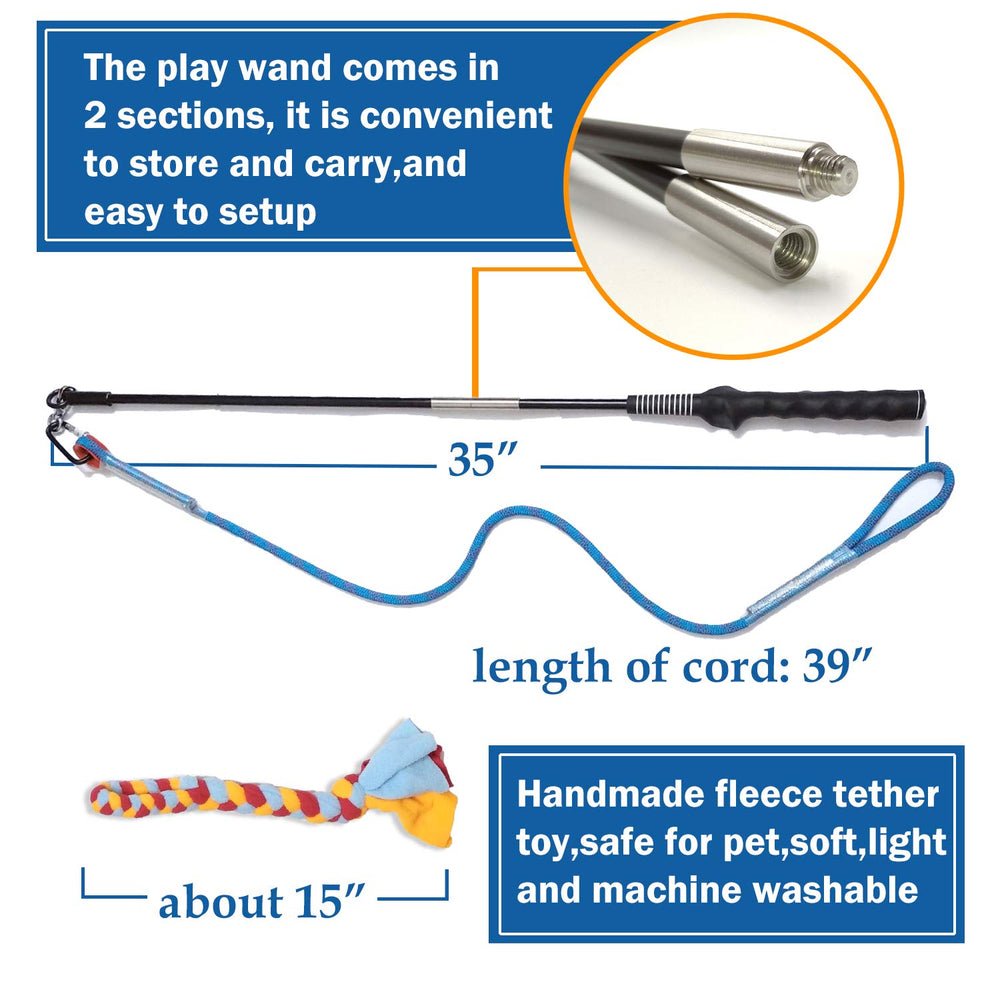 Dewonch braided fleece lure is soft, washable, and replaceable for versatile training.