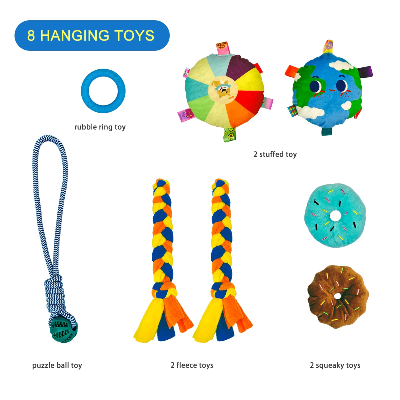 Dewonch PVC frame and bungee straps provide safe, adjustable enrichment.