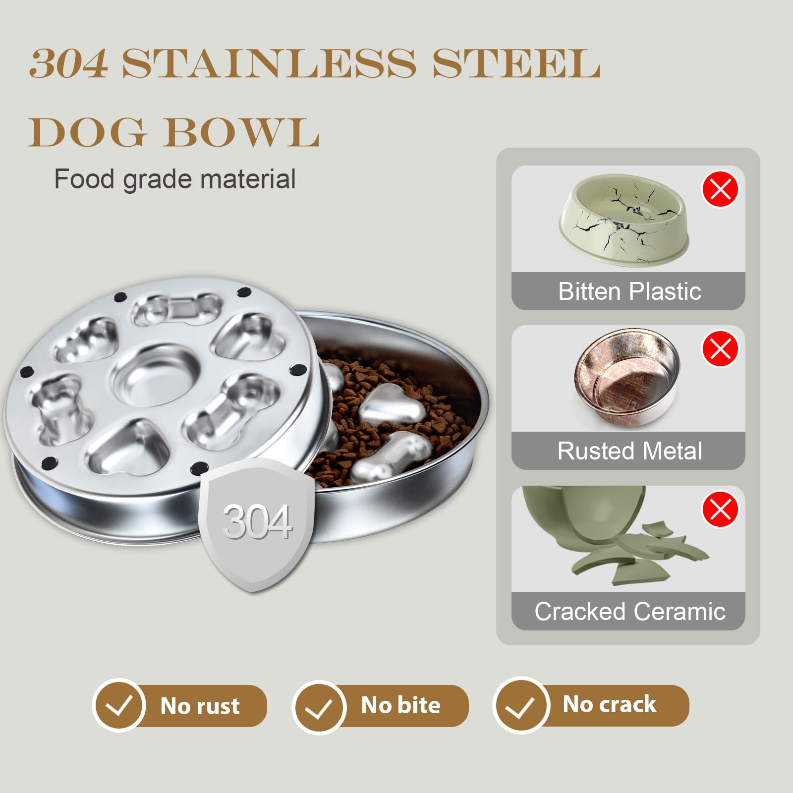 DEWVIE bowl holds up to 4 cups of food or water for flexible feeding