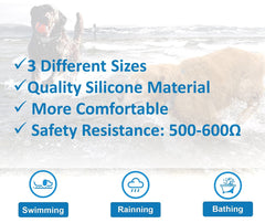 DEYACE dog shock collar rubber tip 16mm view for balanced contact with longer hair