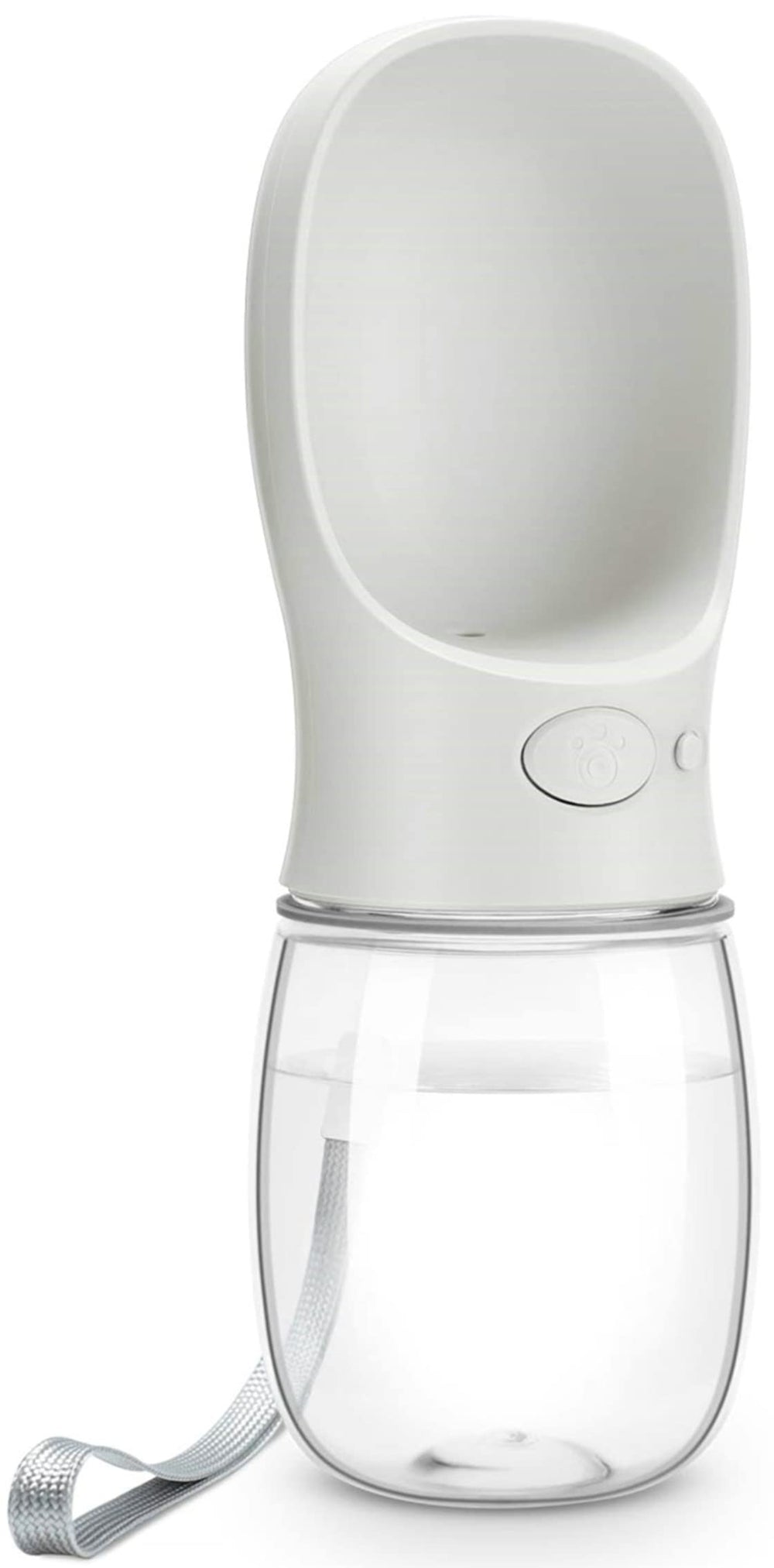 DEYACE dog water bottle leak-proof design shown for travel and outdoor walks.