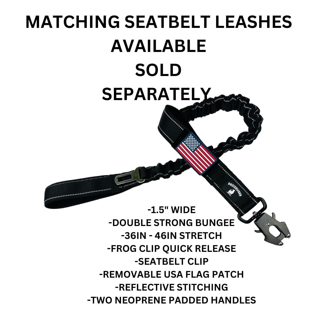 DEZIZEUSK9 heavy-duty nylon collar shows rugged durability for daily adventures.