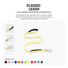 DF Co Classic Dog Leash neoprene handle provides comfortable grip in all weather conditions.