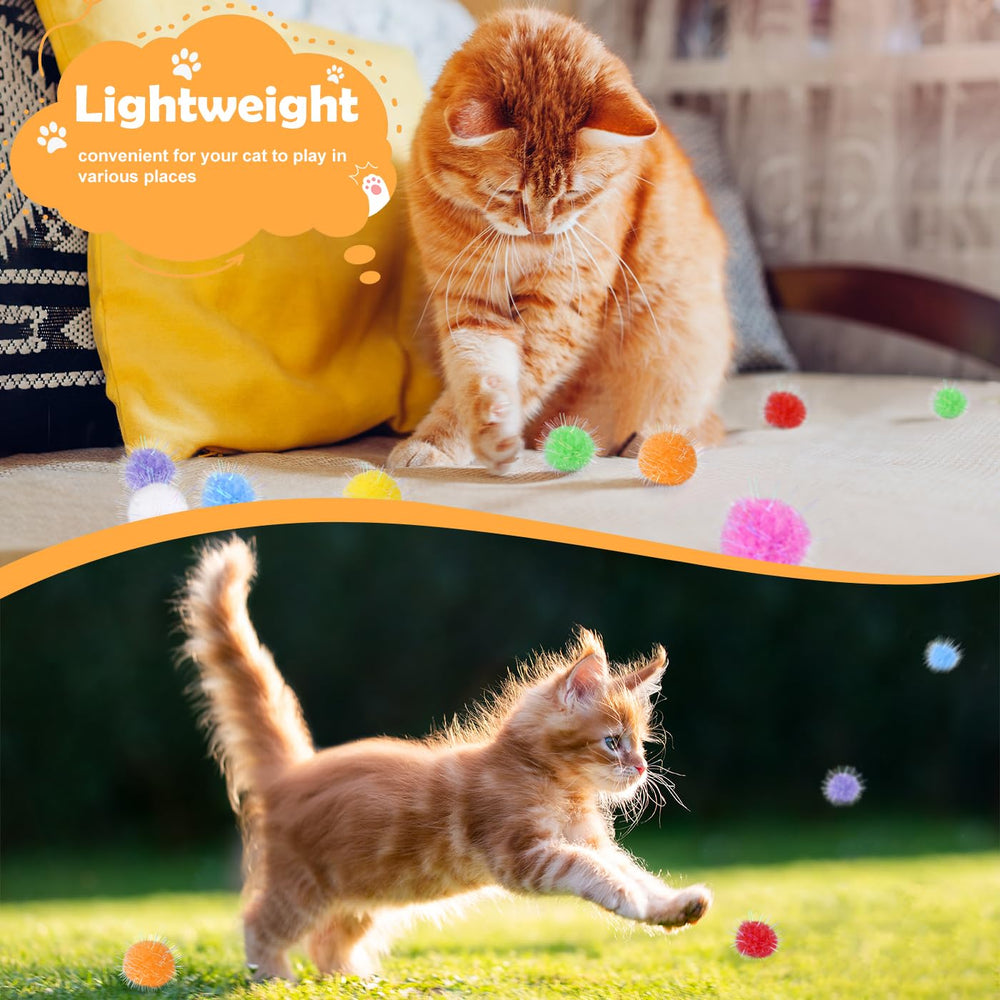 DF DUALFERV pom pom balls for DIY crafts and cat-friendly decor