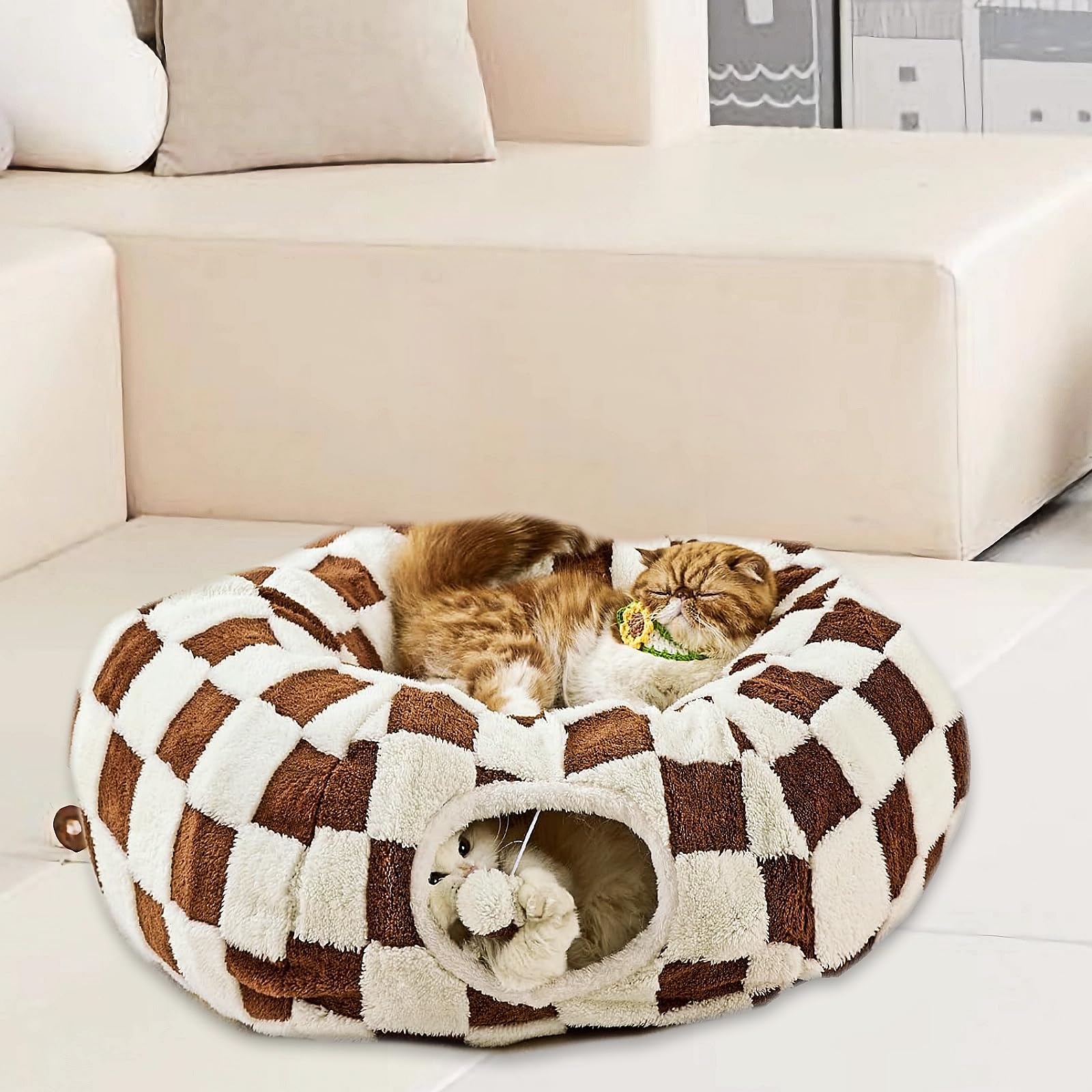 DFENGDF cat tunnel bed is multi-pet friendly for households with several animals
