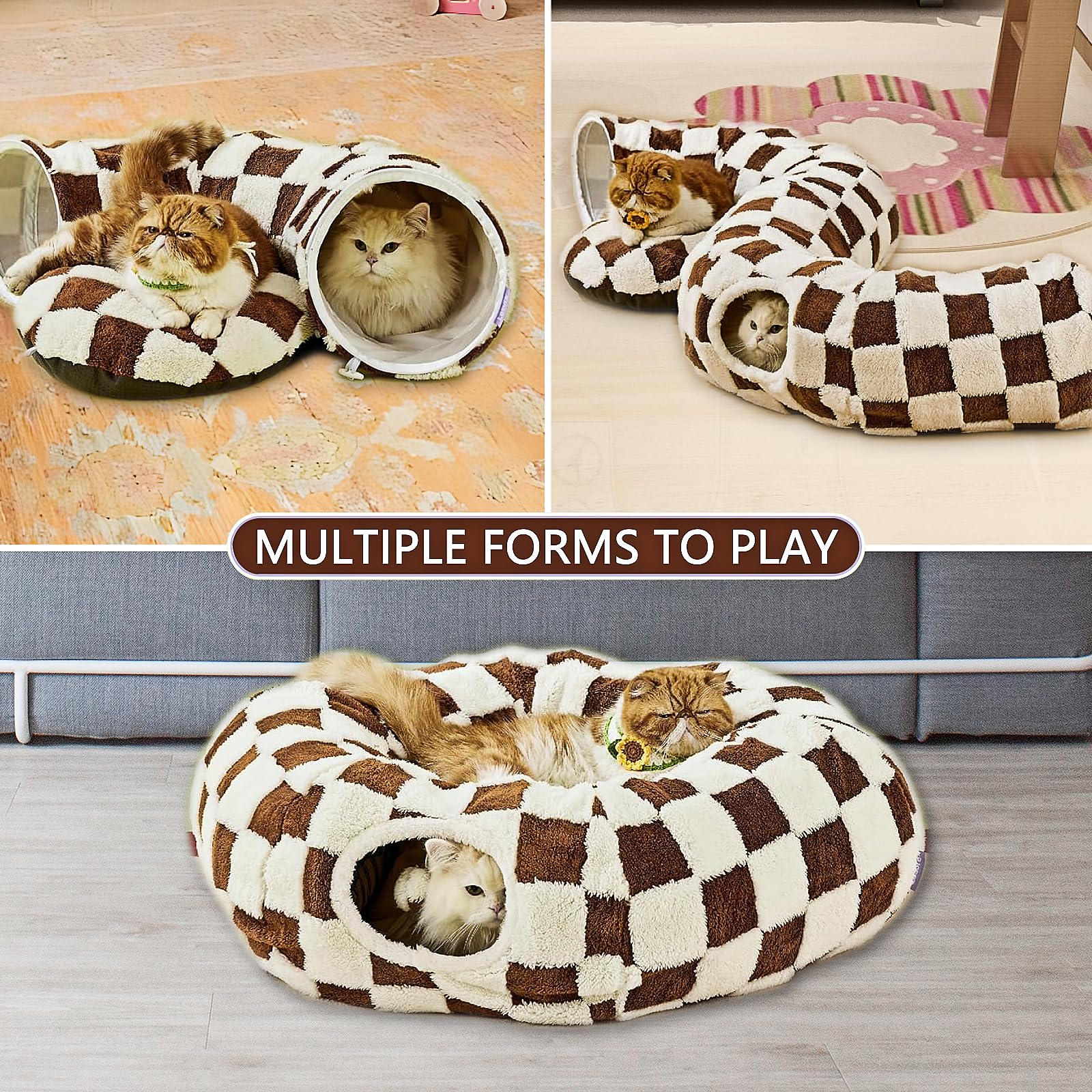 DFENGDF cat tunnel bed can form circle, S for versatile lounging