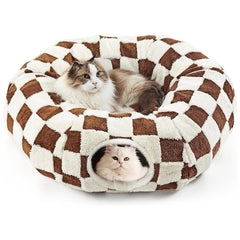 DFENGDF cat tunnel bed with washable cushion for easy-clean comfort
