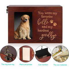 DGDCDV pet memorial urn carved paw prints add personal touch.