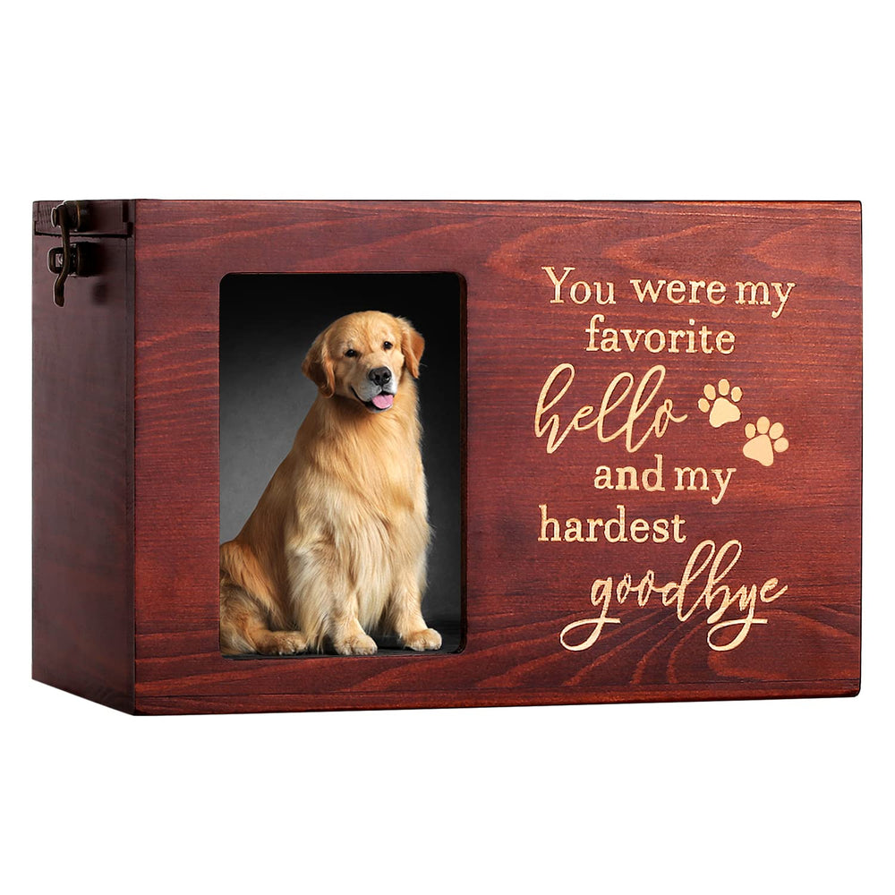DGDCDV pet memorial urn front photo frame preserves cherished memories.
