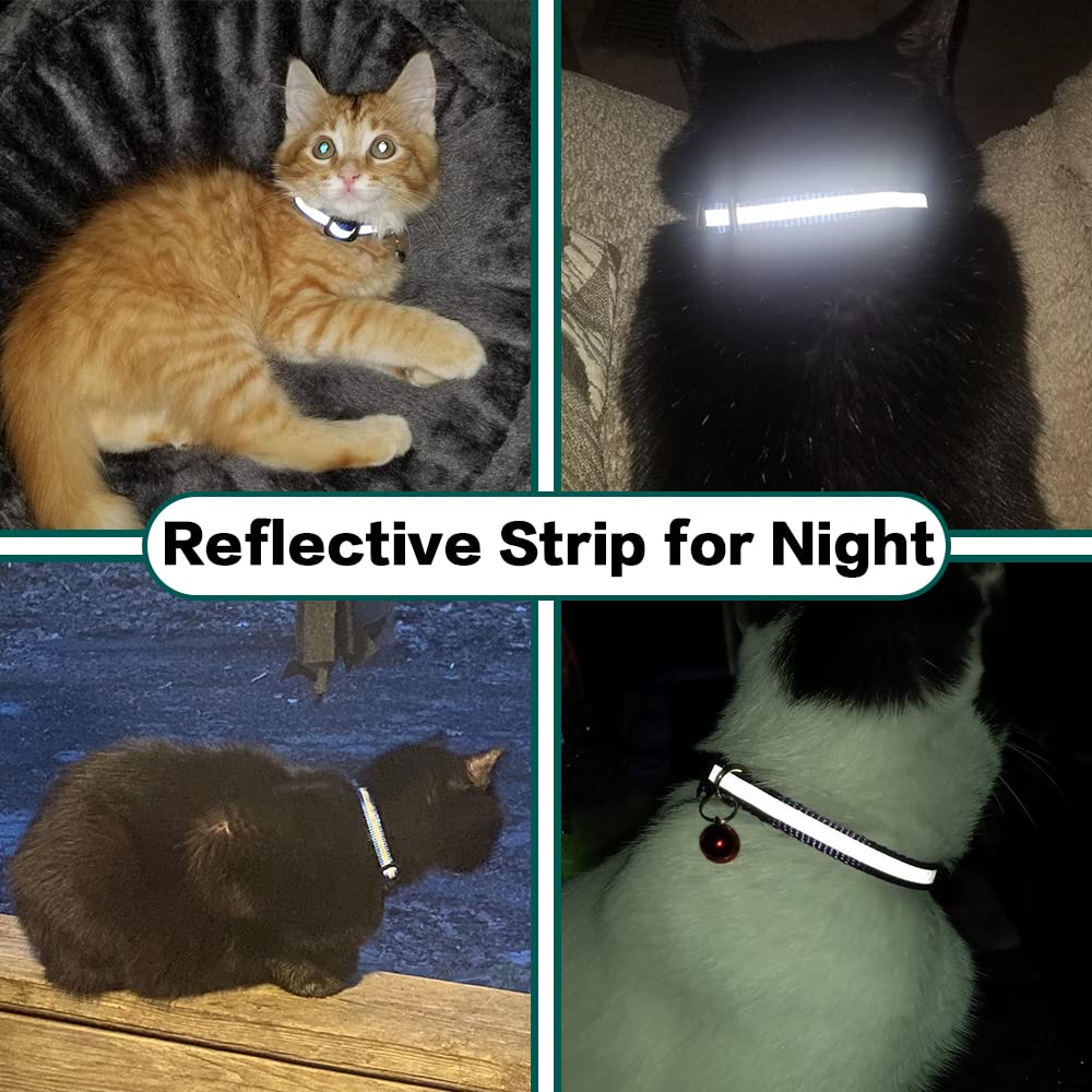 Dgerp Airtag Cat Collar Blue adjustable length, versatile fit for growing kittens.