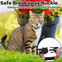 Dgerp Airtag Cat Collar breakaway buckle prevents snagging outdoors