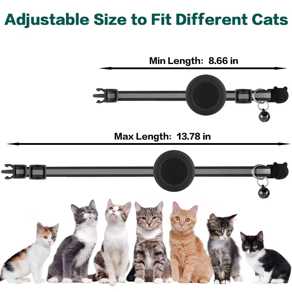 Dgerp Airtag Cat Collar red color enhances visibility and style