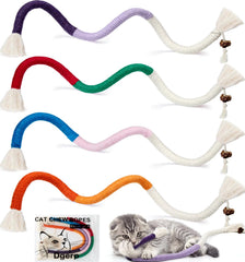 Dgerp Cat Chew Ropes with refillable catnip pouch for indoor play.