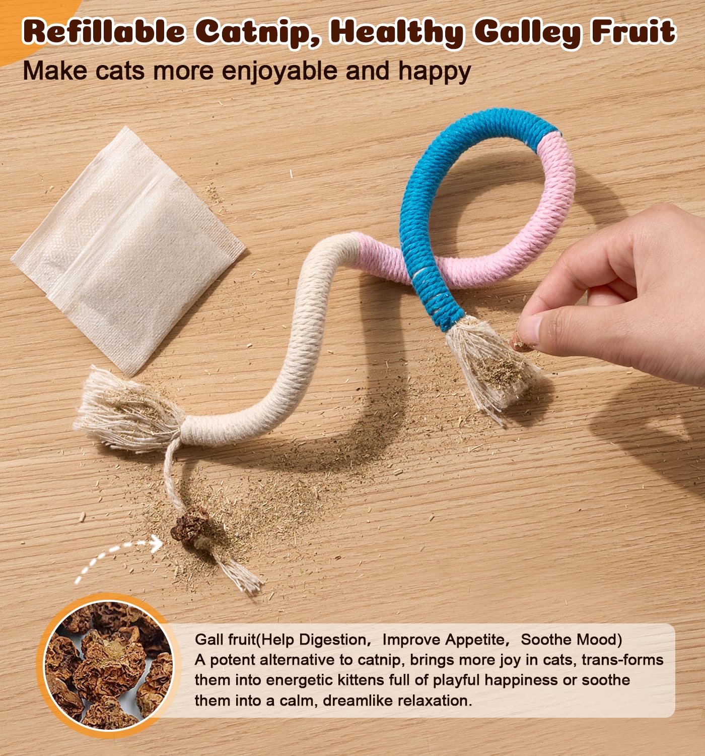 Dgerp Cat Chew Ropes interactive-play design keeps cats engaged and active.