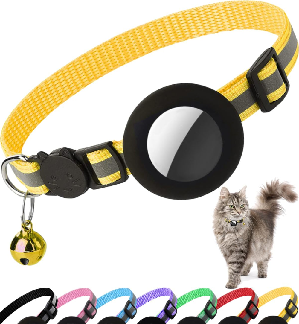 Dgerp collar AirTag reflectante para localizar al gato con facilidad