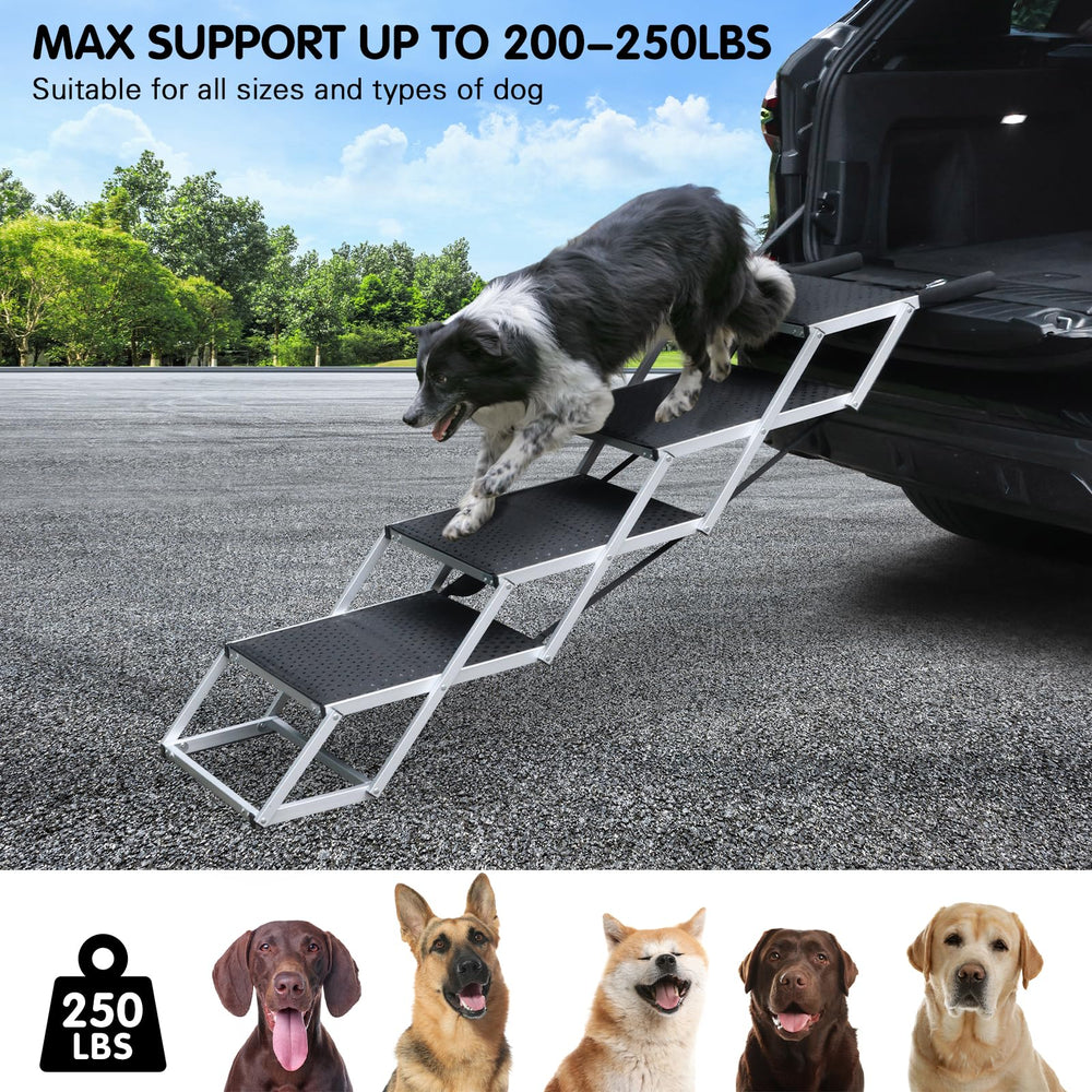 DGSL dog stairs anti-slip surface helps pets climb confidently.