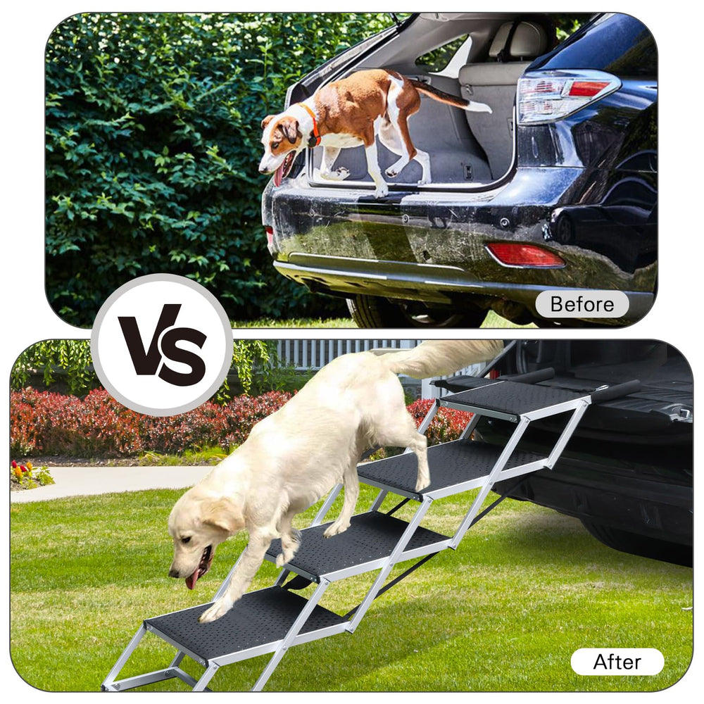 DGSL dog ramp bottom mat prevents sliding on slick surfaces.