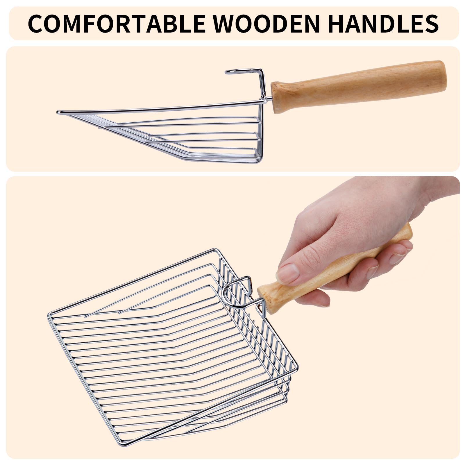 DHXYZZB stainless-steel scoop resists rust and cleans up fast.