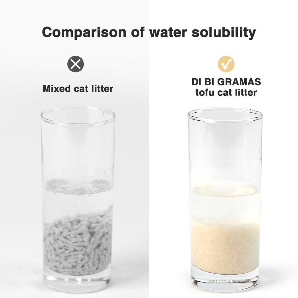 DI BI GRAMAS flush-toilet ready litter dissolves when rinsed