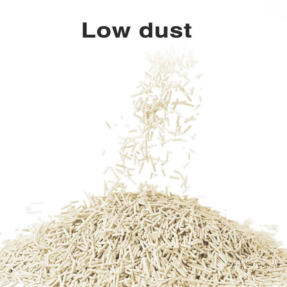 DI BI GRAMAS tofu cat litter dual-pack in open bag shows convenient disposal