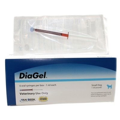 DiaGel two-syringe pack ready for on-the-go administration and relief.