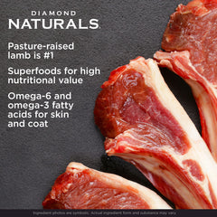 Diamond Naturals omega fatty acids support healthy skin and coat for dogs.