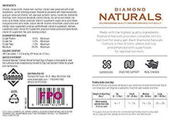 Diamond Naturals Chicken Dinner Can Dog serving bowl presents a complete meal