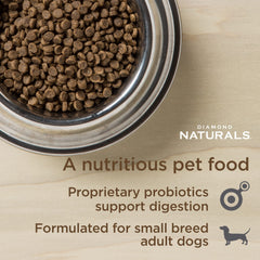 Diamond Naturals blueberries and oranges in kibble offer superfoods and antioxidants.