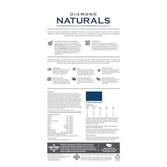 Diamond Naturals small/medium puppy kibble close-up highlights easy-to-chew size.