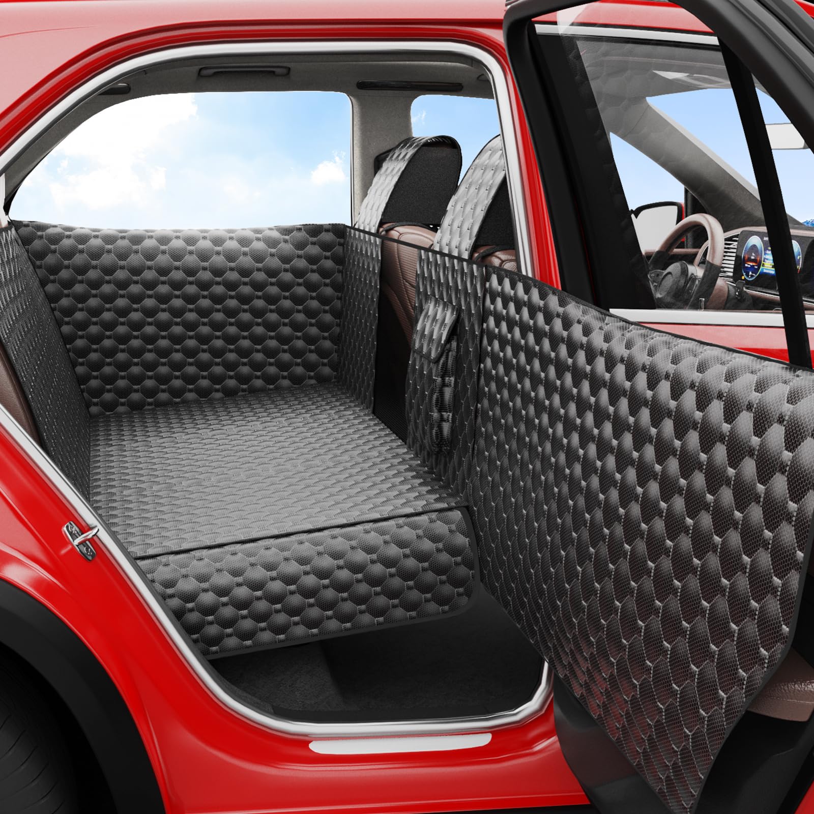 DIAMOOKY dog car seat cover full back seat for secure travel and clean surfaces