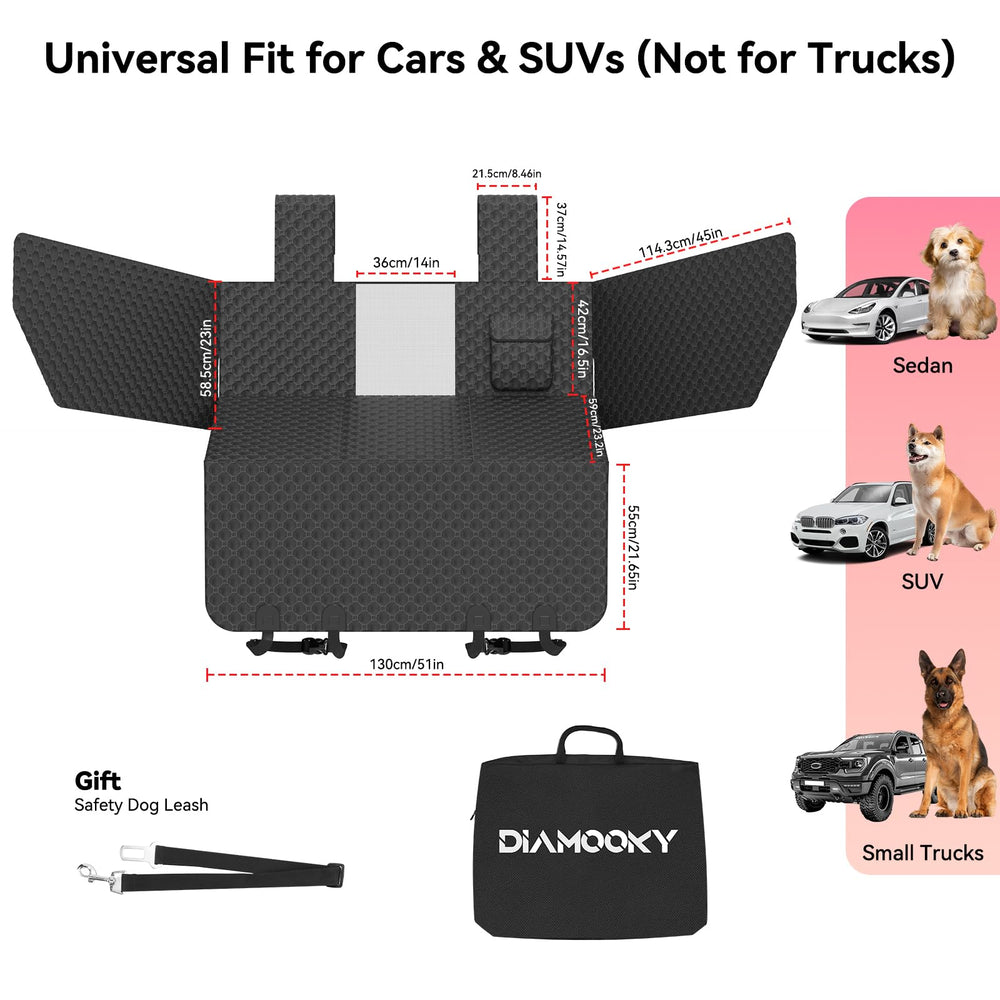 DIAMOOKY leash included for secure restraint on the road