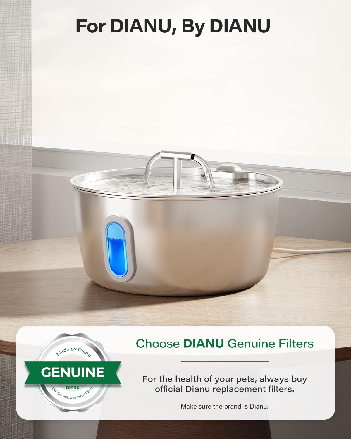 DIANU activated carbon filter close-up shows pore structure for odor reduction and flavor improvement