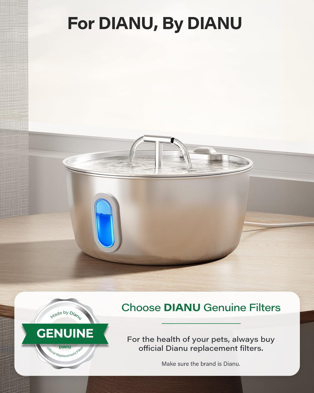 DIANU activated carbon filter close-up shows pore structure for odor reduction and flavor improvement